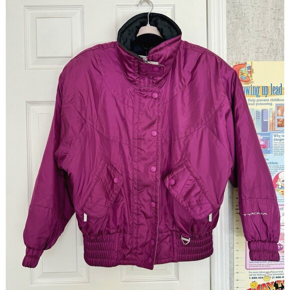 TYROLIA Jackets & Blazers - Vintage Tyrolia Skiwear Size 14 Women’s Purple Nylon Jacket Ski Winter